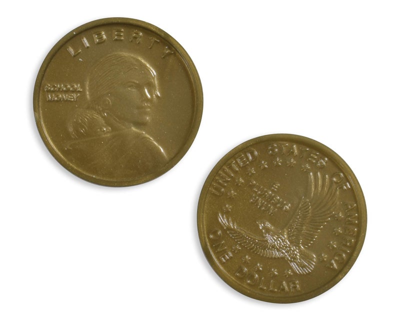 LEARNING ADVANTAGE Play Dollars - Set of 50 Plastic Coins - Designed and Sized Like Real US Currency - Teach Money Math With This Pretend Play Resource - Image 3